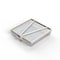 Anysizebasket Light Duty Basket: 6Lx6Wx1H, 304 SS, Hinged Lid with Thumb Clasp, No Handles, Mesh: 4 x .032 FLB-060060010-L04S - alternate 3
